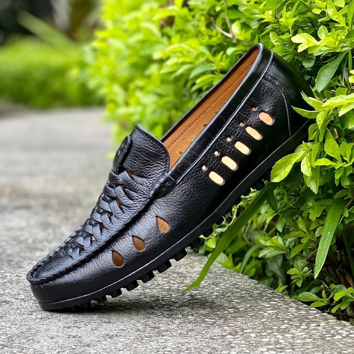 Giày lười nam LEXSHOES giày da bò LS05 cao cấp bảo hành 1 năm