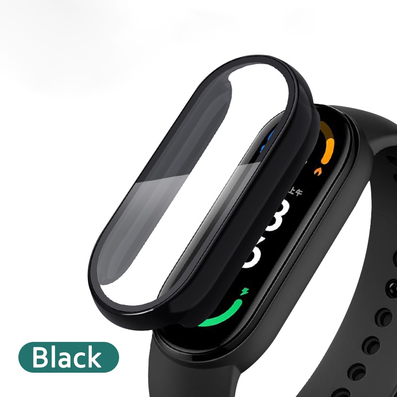 Ốp Lưng KíNh CườNg LựC BảO Vệ MàN HìNh Cho Mi Band 8 7 6 5 4 3 9D Xiaomi Miband 7 6 5 NFC