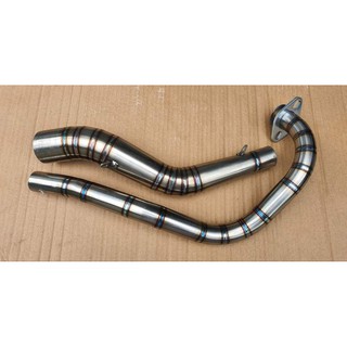 Cổ pô tăng 2 khúc titan form gác chân zin cho các dòng xe