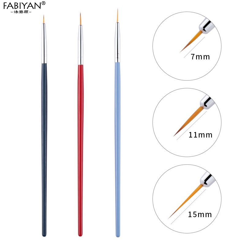 Cọ vẽ trang trí móng tay Fabiyan đầu 3D sơn gel acrylic UV chuyên dụng