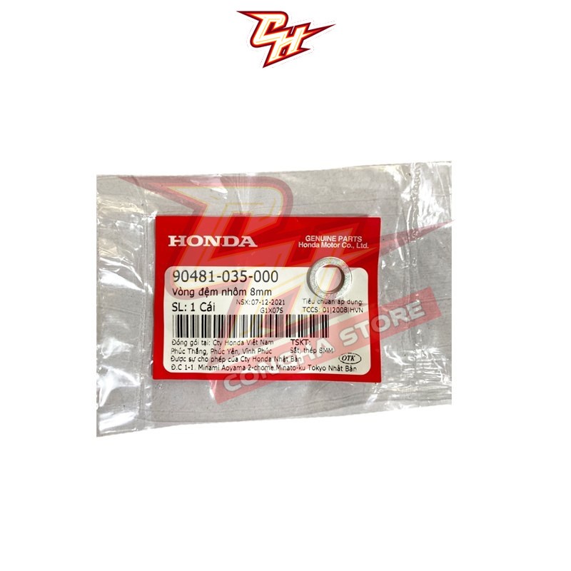 (90481035000)Vòng đệm nhôm 8mm HONDA Wave 100 / Dream 100 (1307)