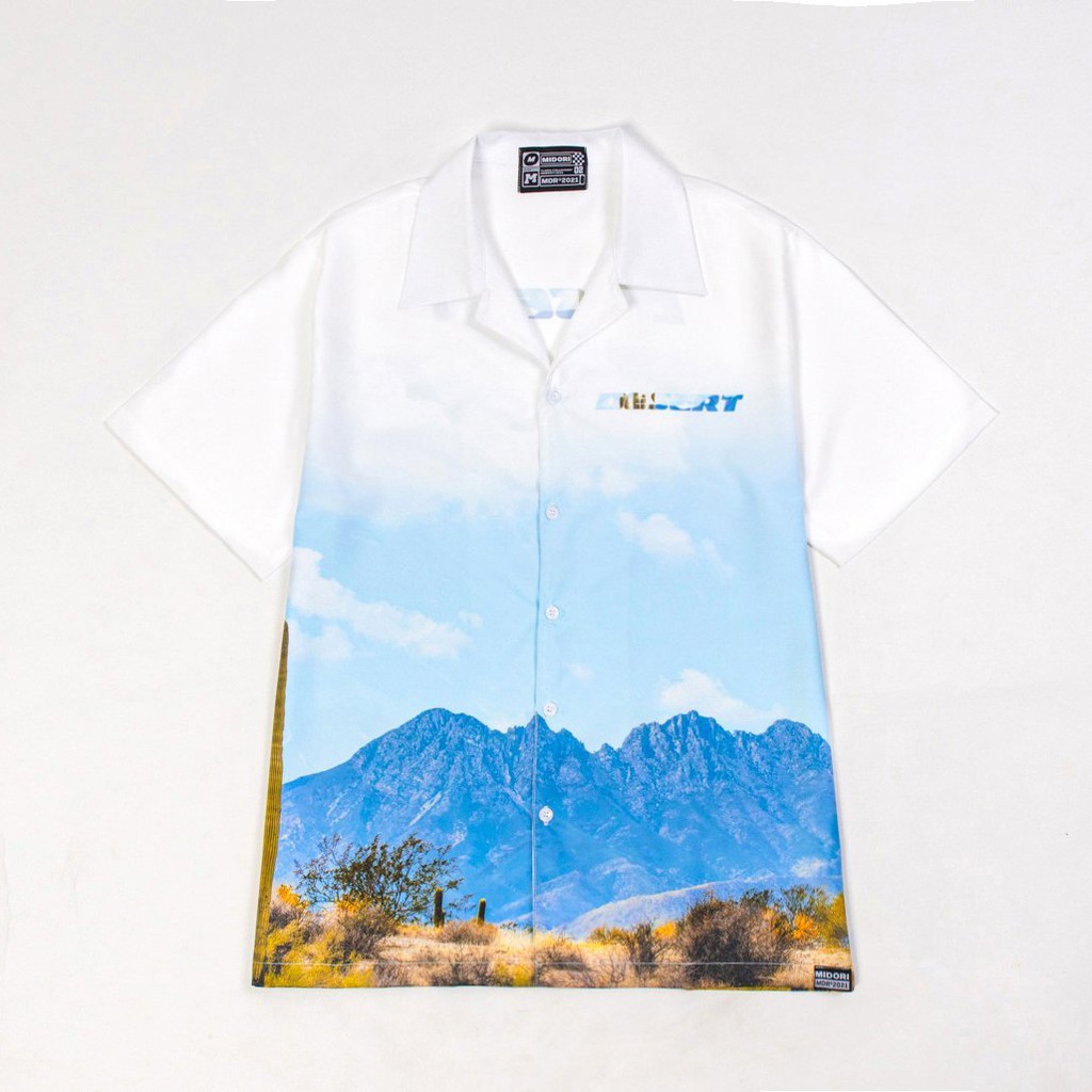 Áo Sơ Mi nam nữ Hoạ Tiết Tay Ngắn Cổ Vest Uniex Thời Trang Vải Lụa Local Brand M Studio
