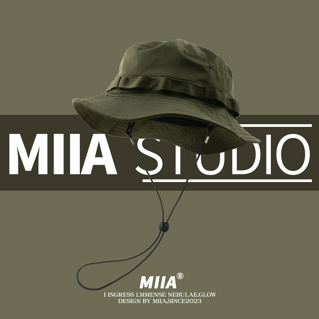 Mũ Bucket Dây Rút Bằng Nhung Kẻ Màu Sắc Tương Phản Phong Cách Nhật Bản Cho Nam