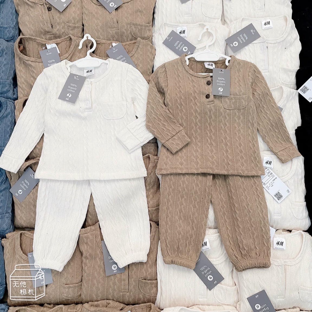 SET 2 BỘ COTON LEN DÀI TAY CHO BÉ