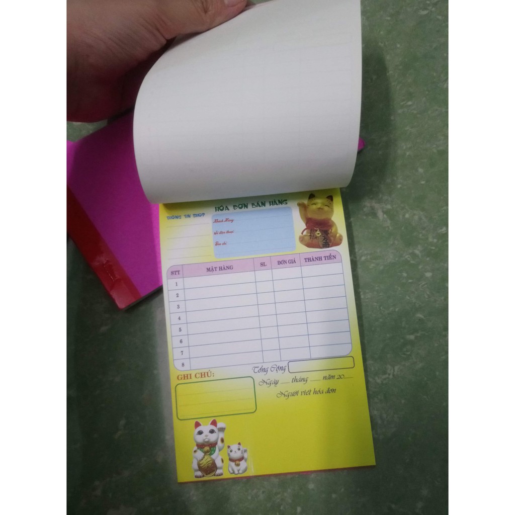 Cuốn hoá đơn 50 tờ in sẳn