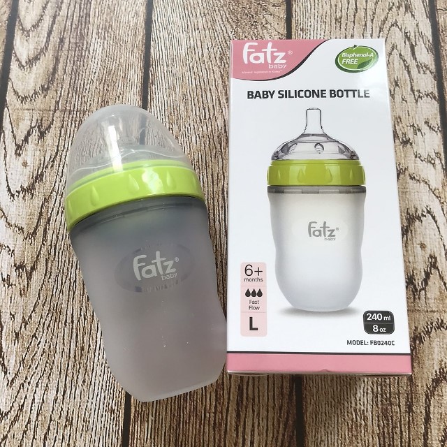 Bình Sữa SIlicon Cổ Siêu Rộng FATZ Fatzbaby 150ml/180ml/240ml (Công nghệ Hàn Quốc)