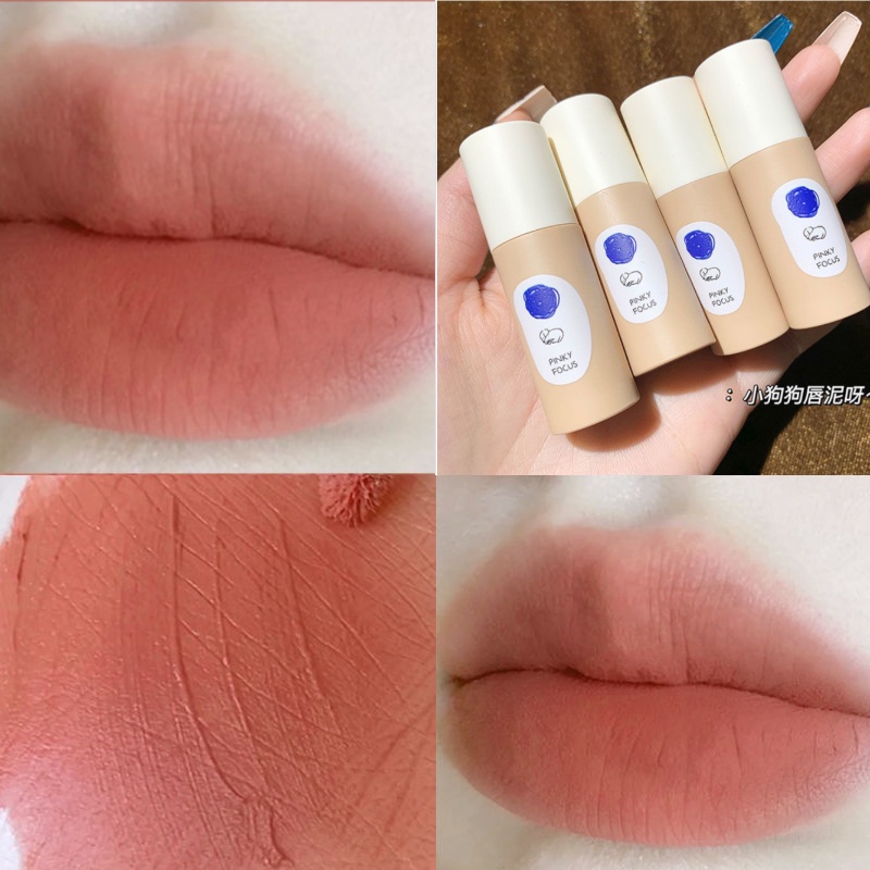 Son Môi Pinkyfocus 8 Màu Tùy Chọn Chống Thấm Nước Cao Cấp