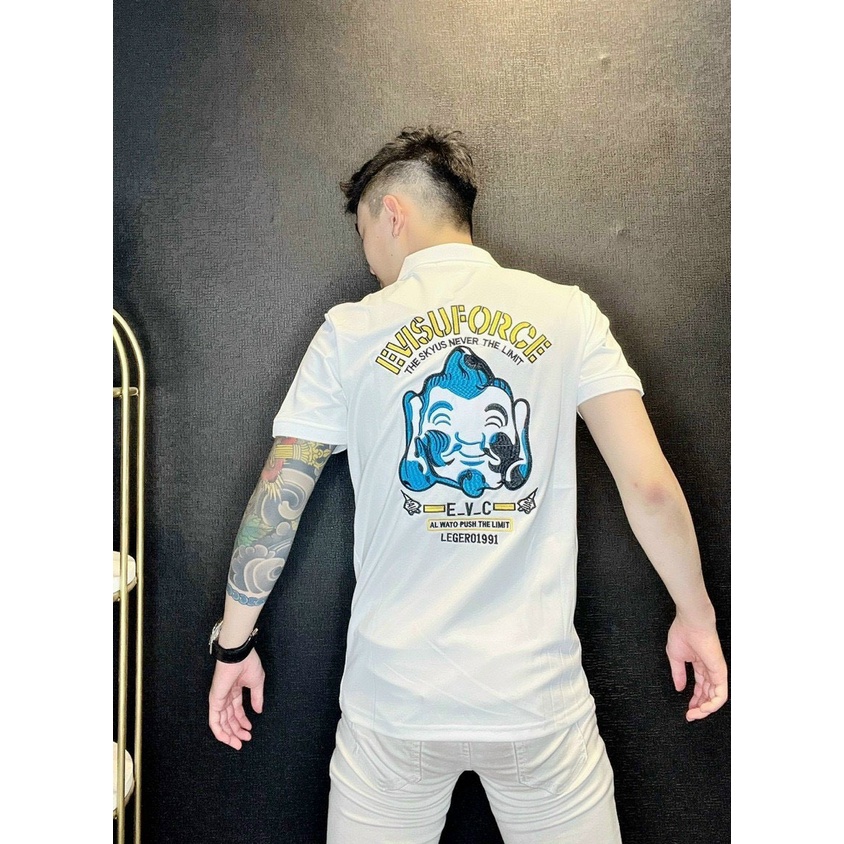 Áo thun POLO nam có cổ tay ngắn phối họa tiết siêu đẹp chất thun cao cấp mẫu mới giá rẻ chuẩn shop uy tín