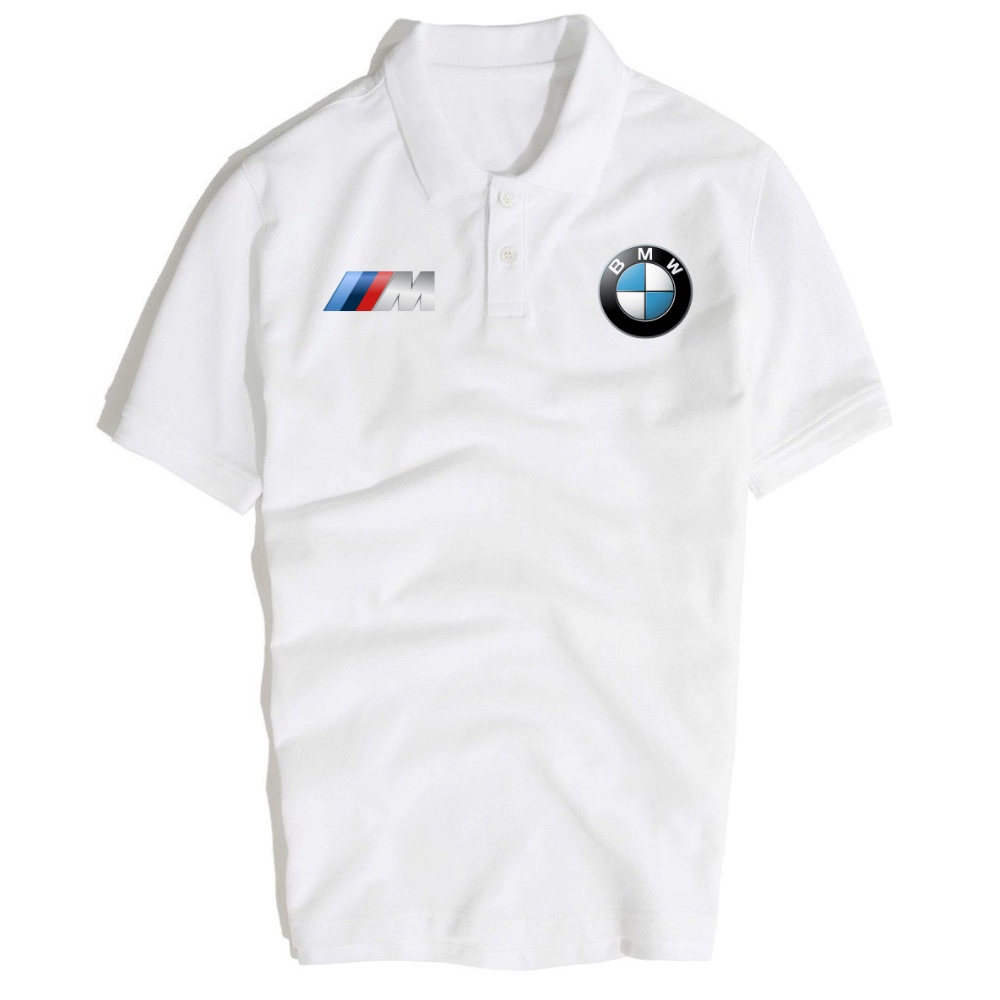 Áo thun polo nam hãng xe BMW, áo polo nam chính hãng có cổ ngắn tay vải cá sấu cotton DIHU