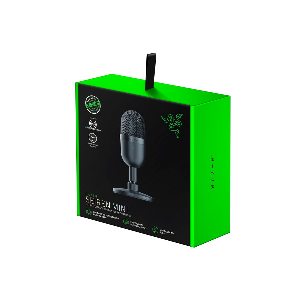 Thiết bị thu âm Razer Seiren Mini UltraCompact Condenser Microphone FRML Packaging