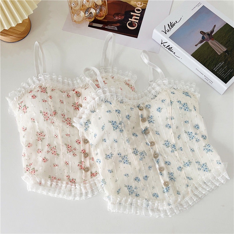 Áo Lót Ren Hoa Có Mút Đệm Ngực Chống Chói Cho Nữ