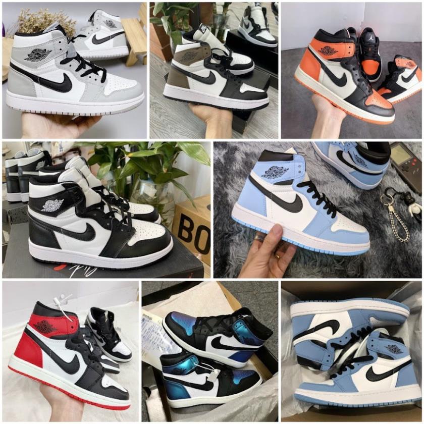 [Bán lỗ xin đánh giá] Giày thể thao JD1 mid milan, Giày jodan xanh dương cao cổ các màu Giá gốc tại xưởng