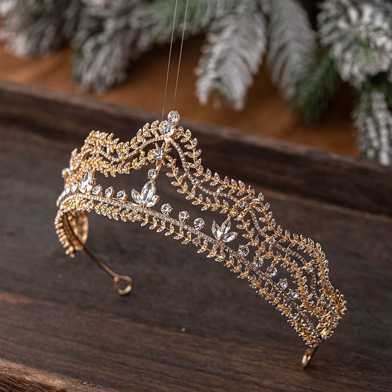 Vương Miện Đính Đá Thời Trang Năm 2021 Dùng Làm Phụ Kiện Tóc Cho Cô Dâu