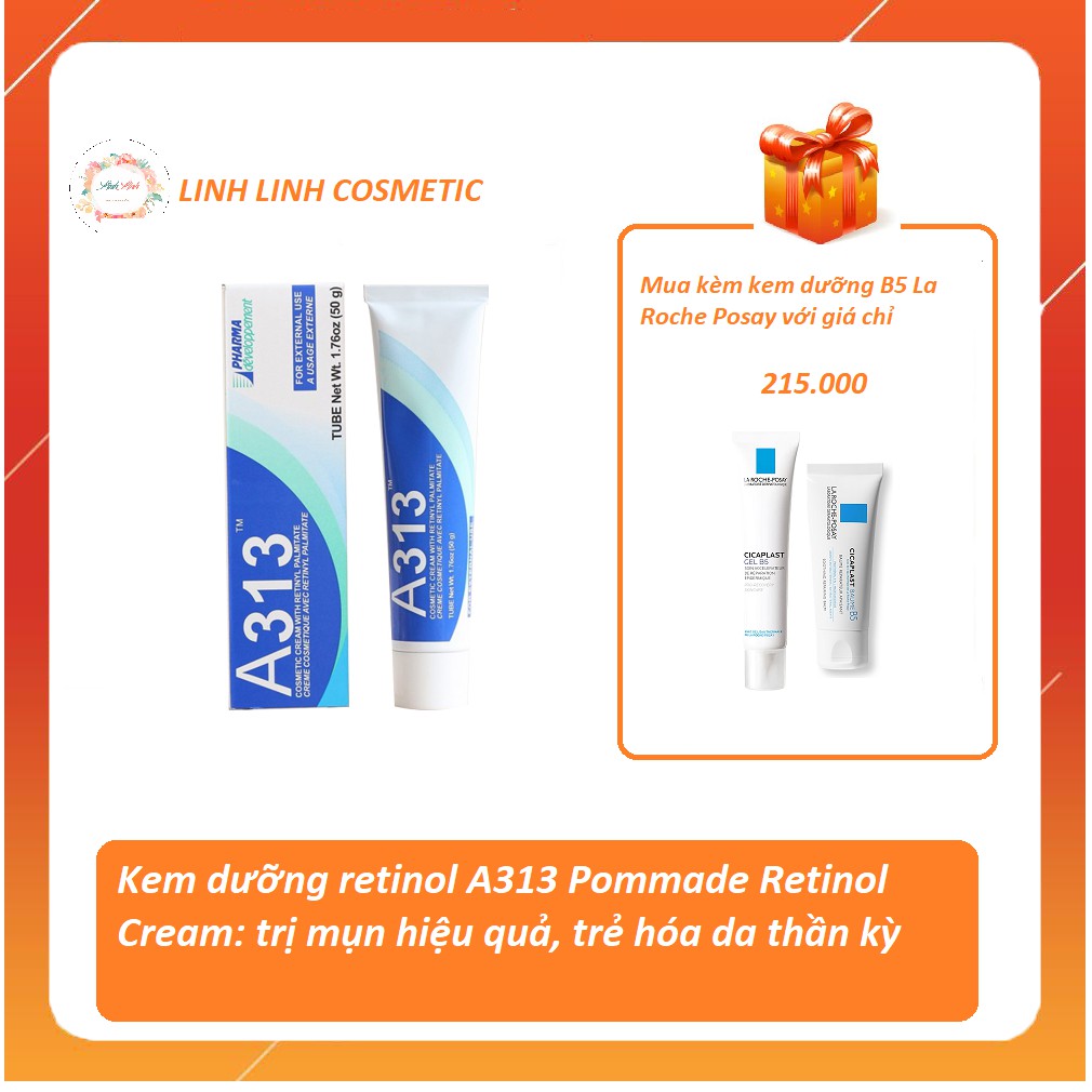 Kem Ngừa Mụn, Chống Lão Hóa, Giảm Nếp Nhăn A313 Pommade Retinol Cream