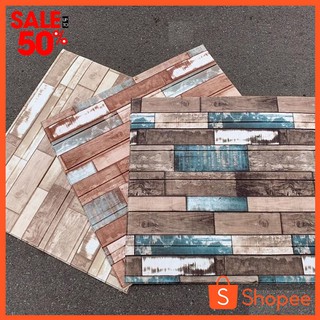 [Combo 5 tấm] Xốp dán tường vân gỗ nhiều màu