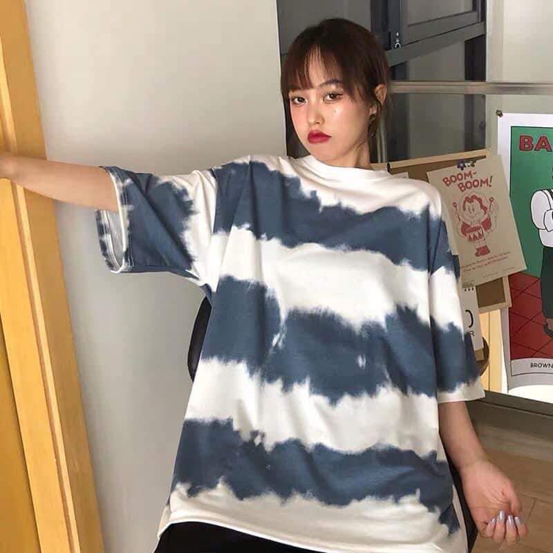 Aó thun áo phông loang sọc ngang form rộng unisex (Có sẵn/ảnh thật)