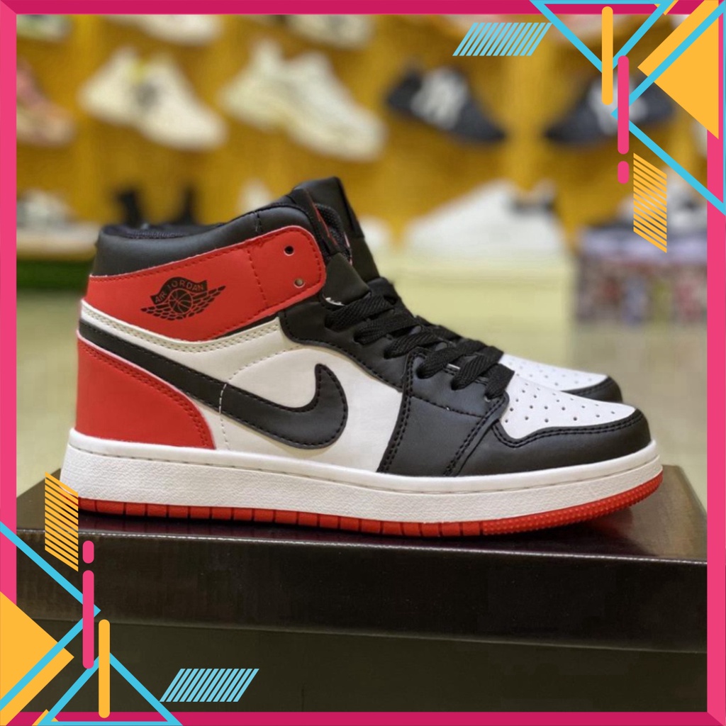 Giày 𝐉d 𝐜ổ 𝐜𝐚𝐨 ⚡️𝐅𝐑𝐄𝐄 𝐒𝐇𝐈𝐏⚡️ Giày đỏ đen cổ cao nam nữ hàng cao cấp full box bill]