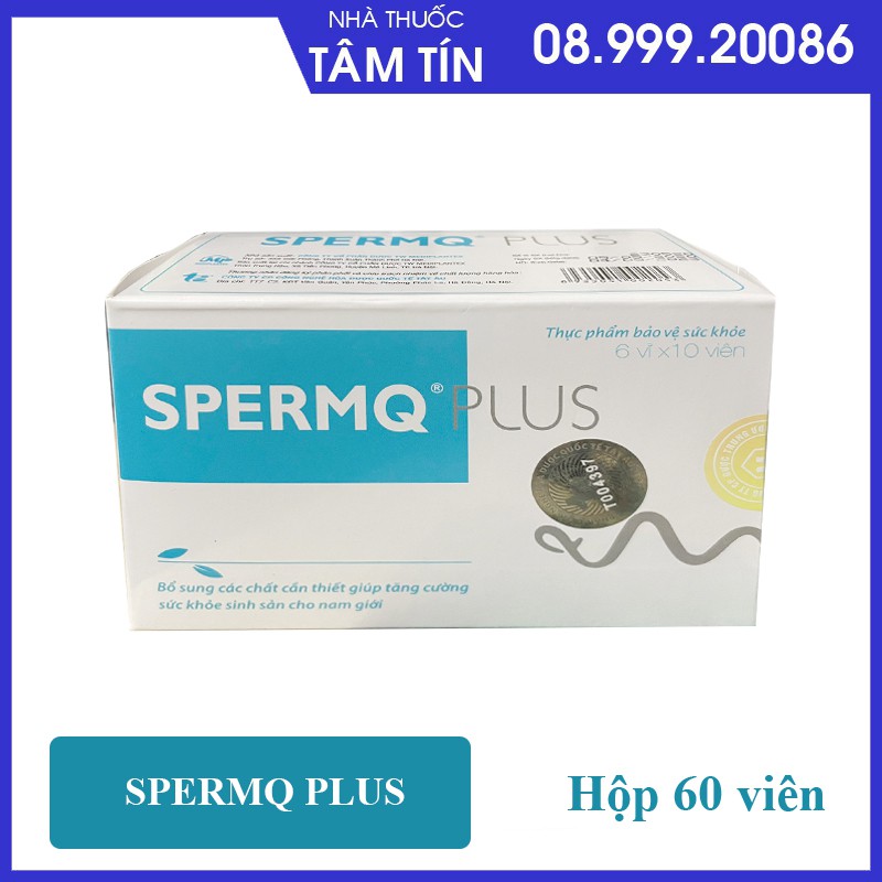 [CHÍNH HÃNG ] Spermq Plus - hộp 60 viên - Tăng cường sức khỏe sinh sản nam giới