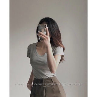 Áo phông trơn basic nhiều màu, áo phông cổ V ôm body, Lipeo.store