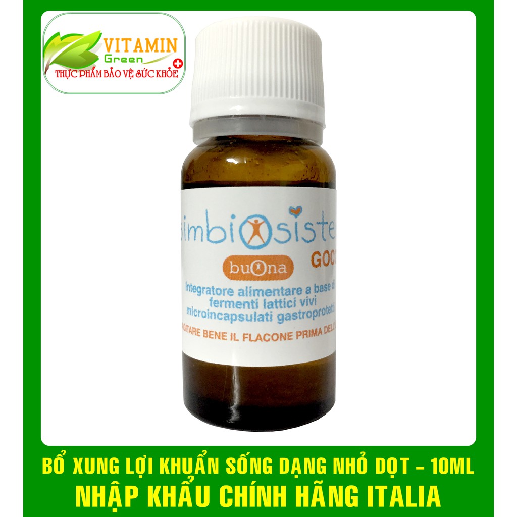 BUONA SIMBIOSISTEM BỔ XUNG LỢI KHUẨN SỐNG DẠNG NHỎ GIỌT CHO BÉ 10ML | NHẬP KHẨU CHÍNH HÃNG ITALIA