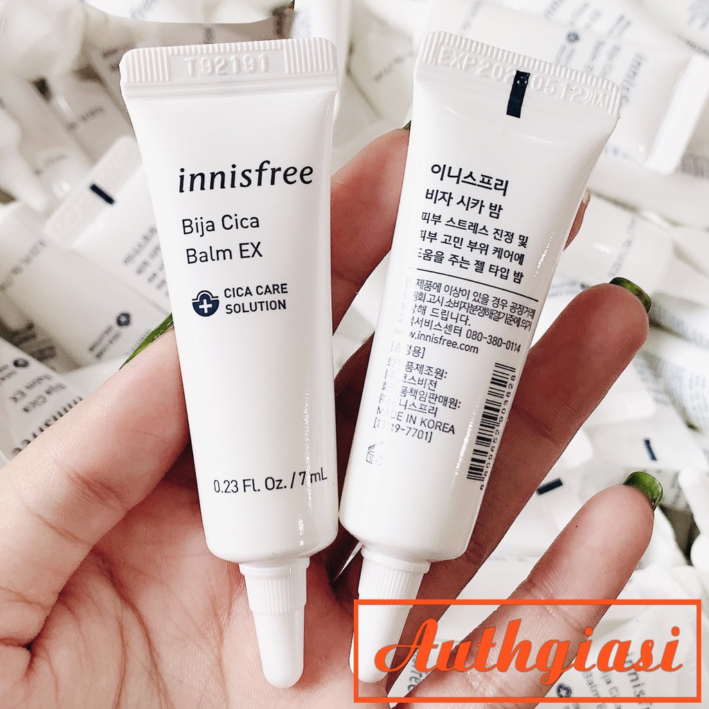 Sample kem dưỡng giảm mụn Innisfree Bija Cica Balm EX dùng cực hiệu quả tuýp 7ml