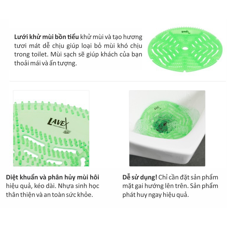 Tấm Lót Khử Mùi Bồn Tiểu Nam và Cống Thoát Nước - Fresh Products P1 Screen - 100% HIỆU QUẢ