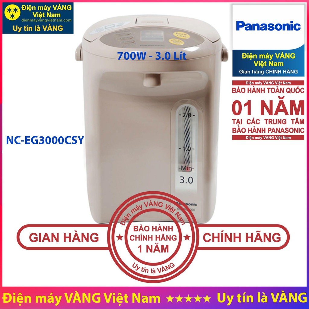 Bình thủy điện Panasonic NC-EG2200CSY NC-EG3000CSY NC-BG3000CSY NC-EG4000CSY NC-HU301PZSY - Hàng chính hãng