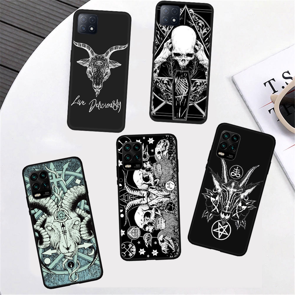 Ốp Điện Thoại Họa Tiết Đầu Dê Satan CA33 Cho Xiaomi Redmi Note 11 11s K50 12 Pro 10S CC9E