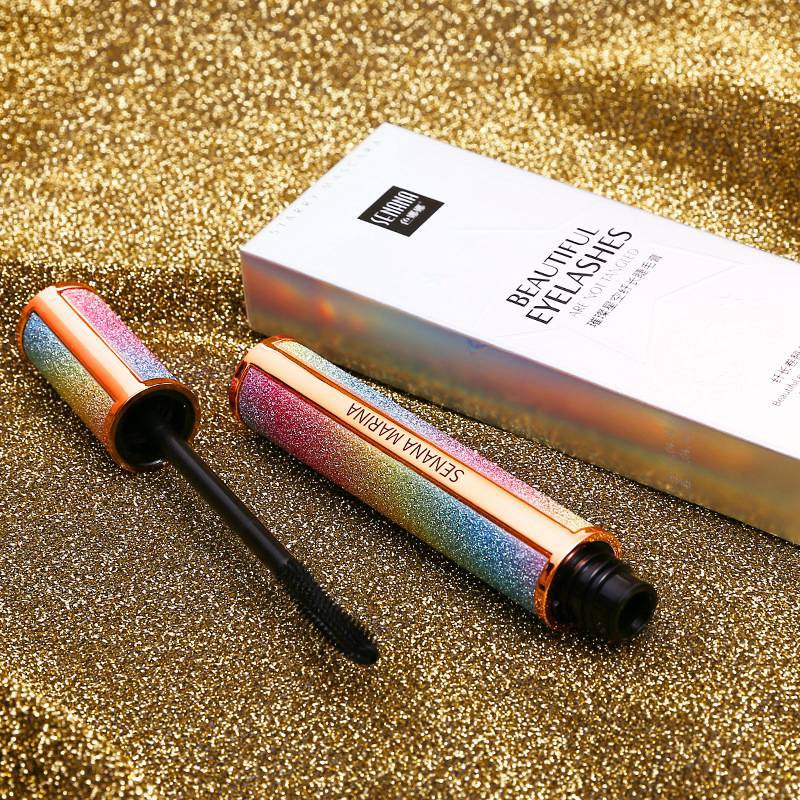 [Hàng mới về] Mascara sợi tơ 4D nối dài mi trang điểm tự nhiên chống nước với vỏ họa tiết ánh sao