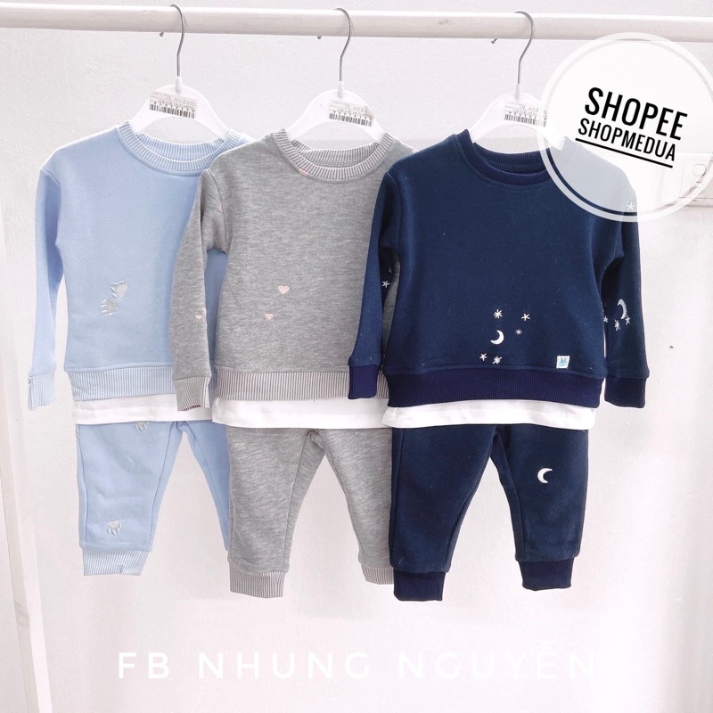 [Little Love Lil / Chính Hãng] Bộ nỉ  cho bé trai, bé gái 0-4 tuổi Lil