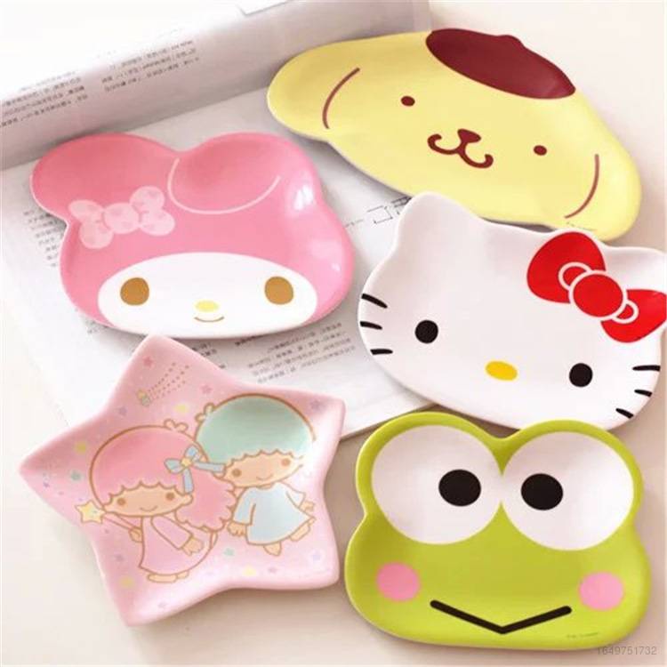 SANRIO Đĩa Ăn Nhiều Ngăn Hình Hello Kitty Cho Bé