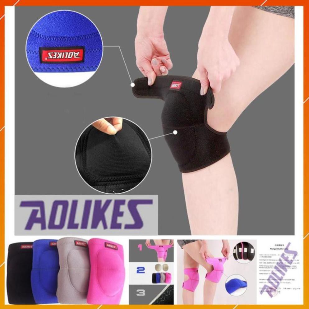 Đai đầu gối Aolikes AL 0216 0217 7113 bó ống có đệm hơi băng cuốn bảo vệ quấn gym thể thao yoga bóng đá chuyền