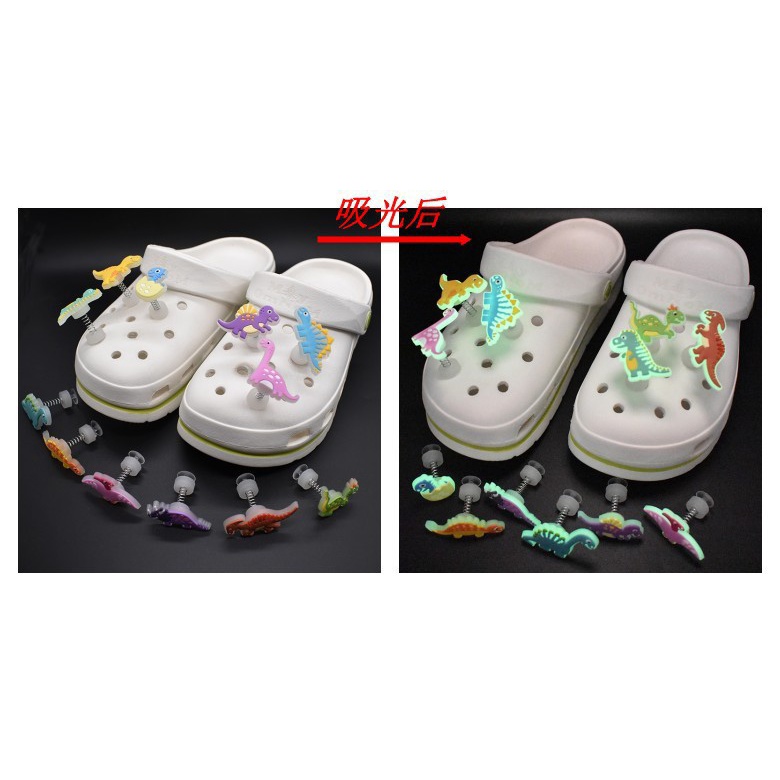 Nút Bấm Hình Khủng Long Nhiều Màu Sắc Trang Trí Giày crocs Jibbitzpins diy