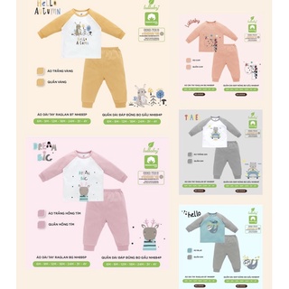 Bộ dài tay raglan bé trai/bé gái lullaby 2021