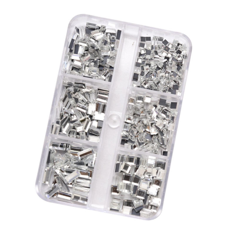 Set Đá Pha Lê Hình Vuông Dùng Trang Trí Móng Tay Nghệ Thuật Diy