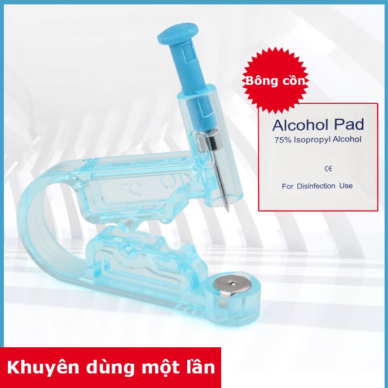 Dụng cụ bấm lỗ tai một lần đơn giản, dễ dàng, tiệt trùng