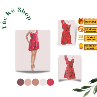 [Hàng Xuất Dư] Váy Đầm Voan 2 Dây Hoa Dáng Ngắn