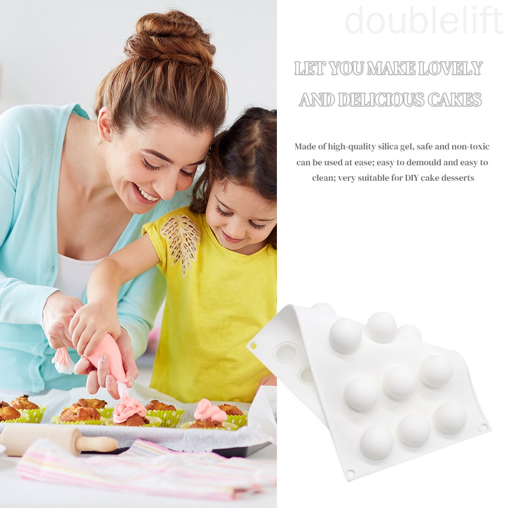 Khuôn Silicone Làm Bánh Tạo Hình Quả Cầu 3d 15 Ngăn Tiện Dụng