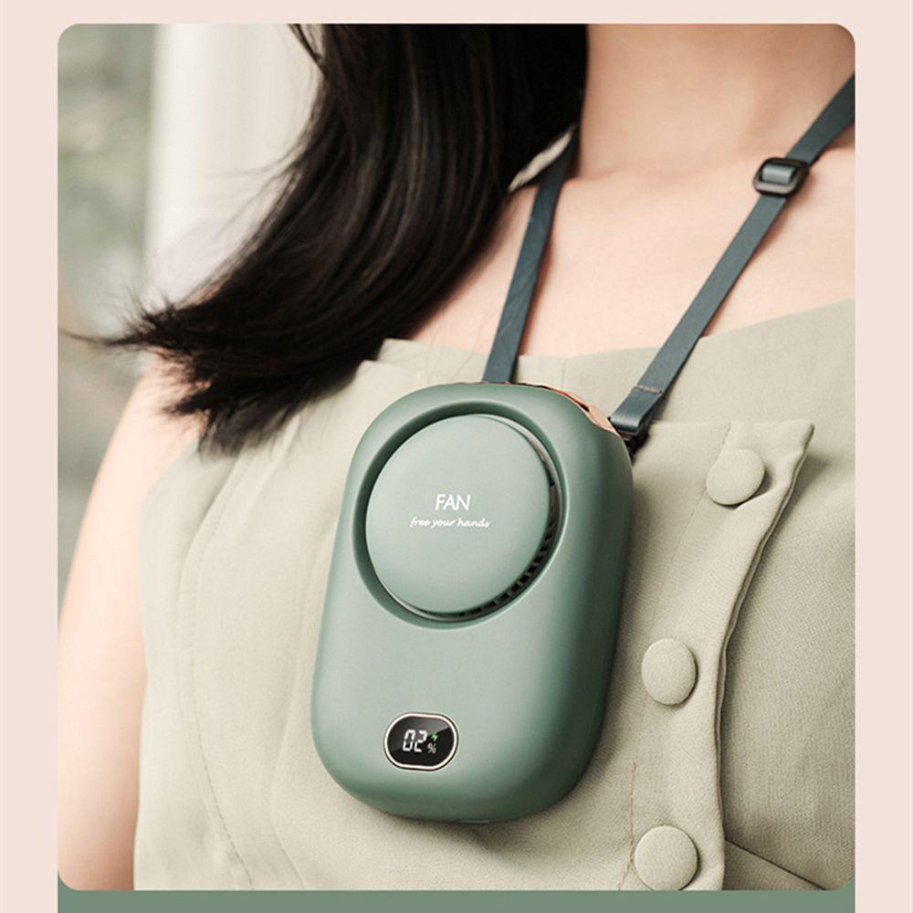 MYRONGVN Quạt Mini Đeo Cổ Không Cánh Sạc USB Tiện Dụng