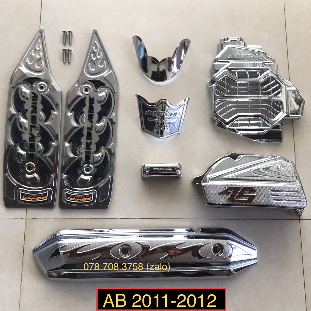 COMBO ỐP CHROME AIR BLADE 2011-2012 (AB đầu bò)