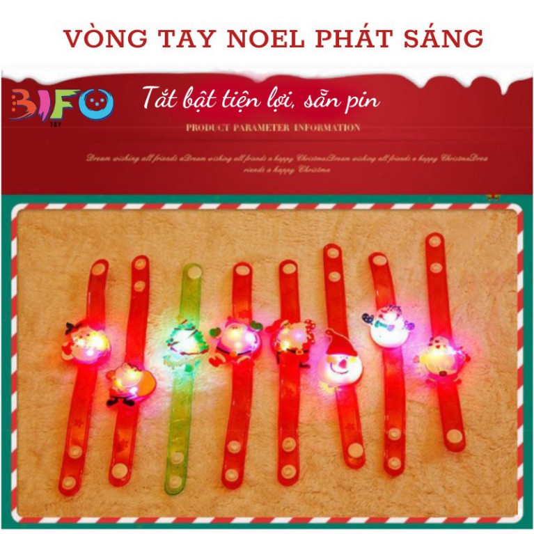 Đồ chơi Noel vòng tay hoạt hình phát sáng quà tặng giáng sinh, quà tặng sinh nhật đồ dùng lễ hội giáng sinh