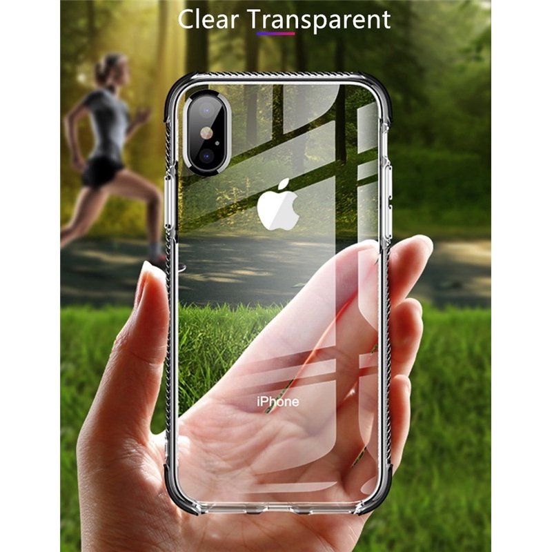 Ốp điện thoại trong suốt chất lượng cao thời trang cho IPhone X XS XS MAX XR 7 8 Plus