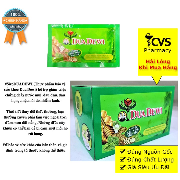 DuaDewi siro hỗ trợ giảm các triệu chứng cảm Dua Dewi (Hộp 12 gói) | BigBuy360 - bigbuy360.vn
