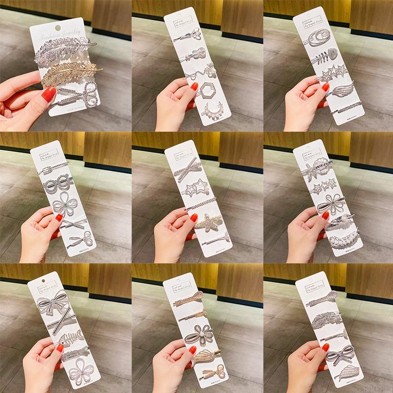 Set 5 Kẹp Tóc Hoạt Hình Xinh Xắn Dành Cho Bé Gái