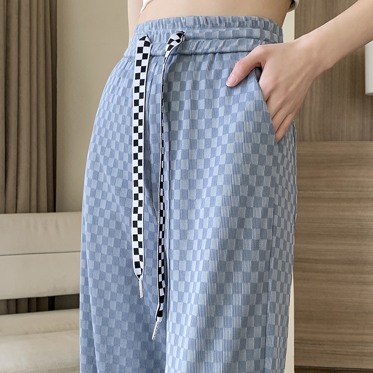 Quần Lụa Lạnh Ống Rộng Lưng Cao Thời Trang Dành Cho Nữ