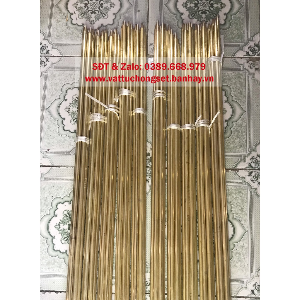 Kim Thu Sét Đồng Vàng Phi 16 và Phi 14 dài 1m