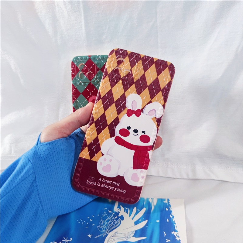 Ốp Điện Thoại Mềm In Hình Gấu Thỏ Dễ Thương Cho OPPO A5S A7 A12E A12 A3S A5 A9 2020 A1K A11K F9 Pro