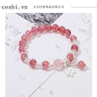 Natural strawberry crystal bracelet