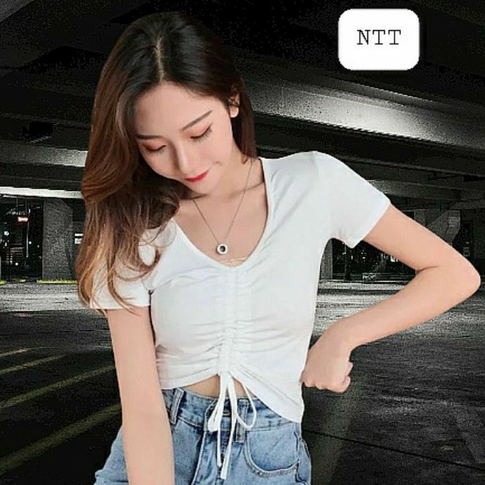 Áo Croptop Rút Dây Tay ngắn - A2RNN