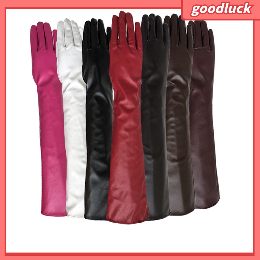 Găng tay da màu trơn cho nữ